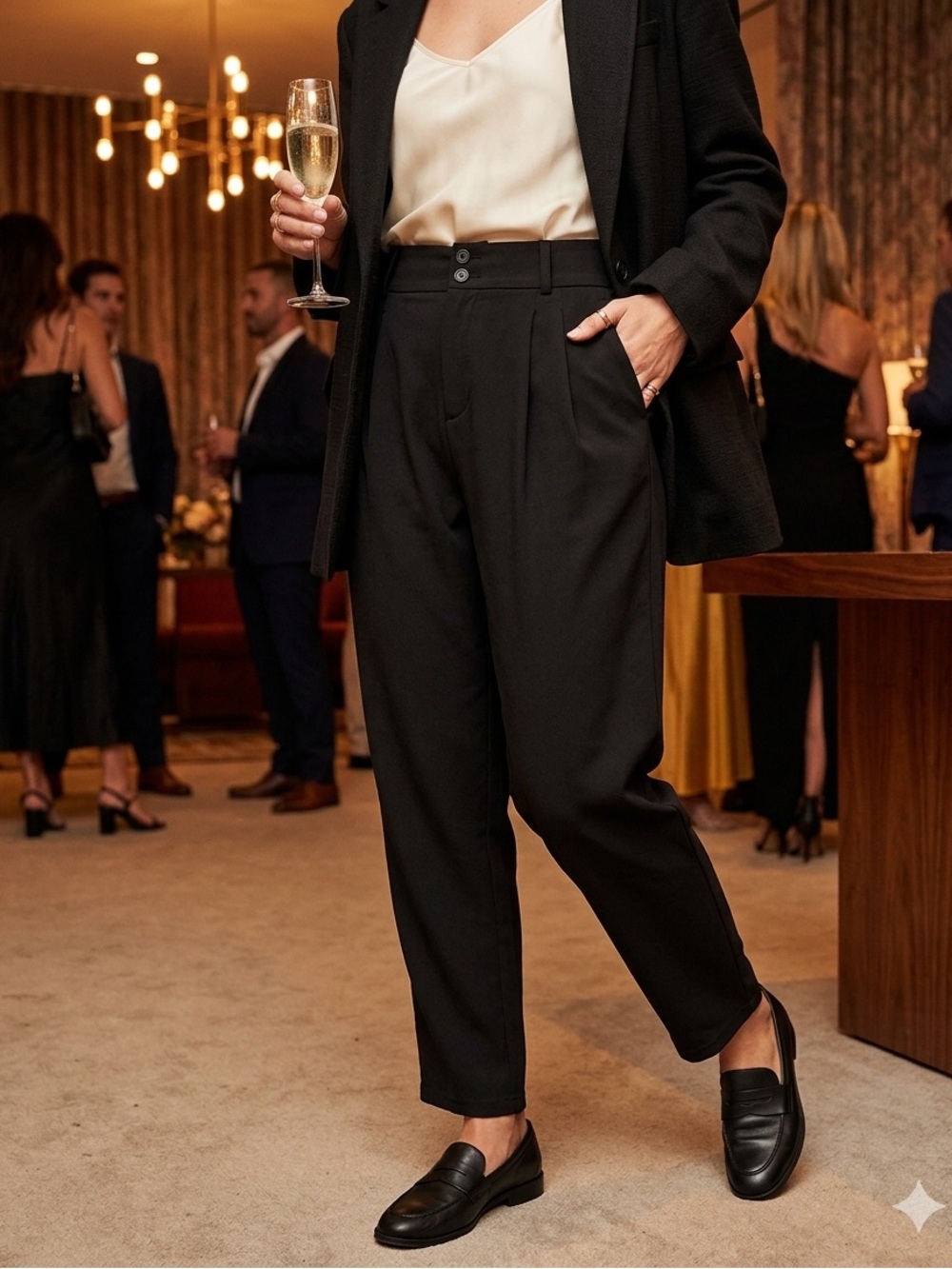 Classic Black Woman’s Dress Pants - Size XL - Picture 1 of 7